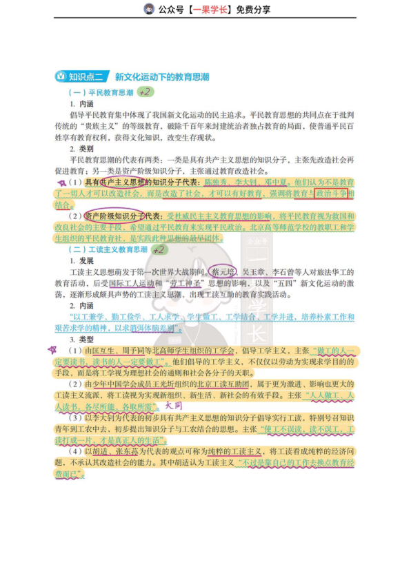 27考研丹丹 新文化运动时期教育思潮与教育改革