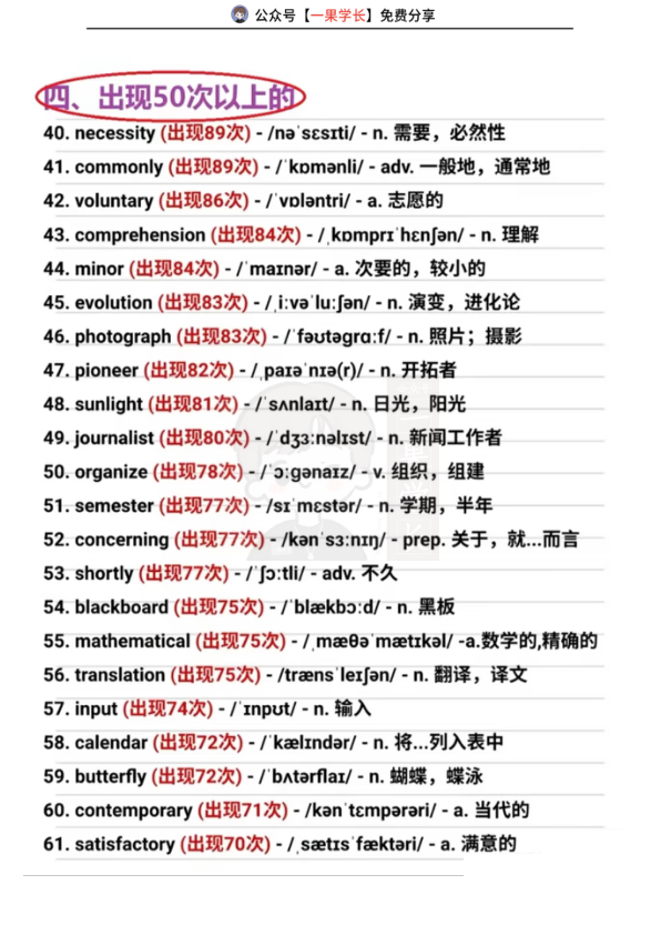 27考研英语阅读高频词