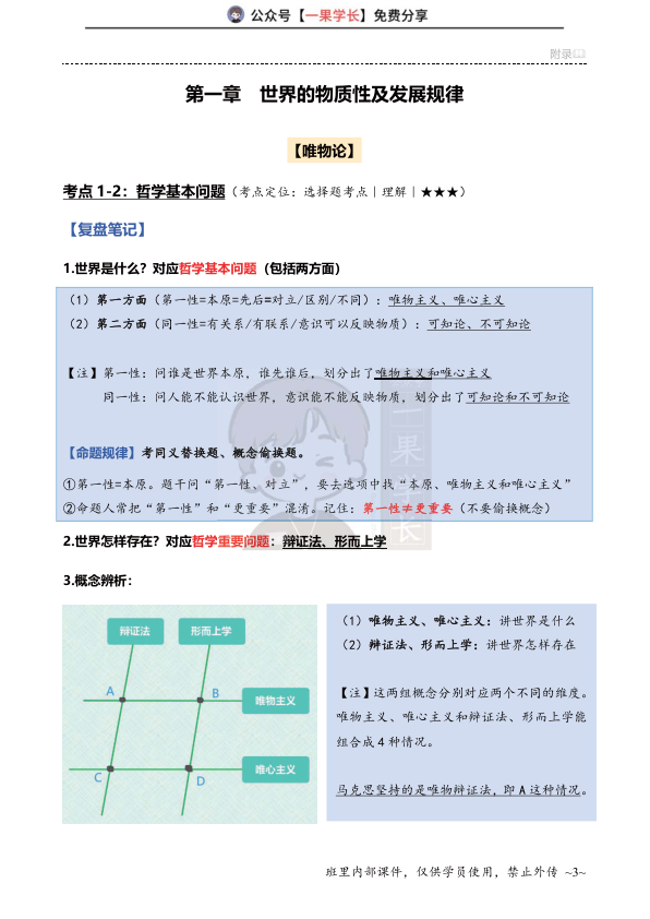 27考研苏一《学霸笔记》(第1-3周)