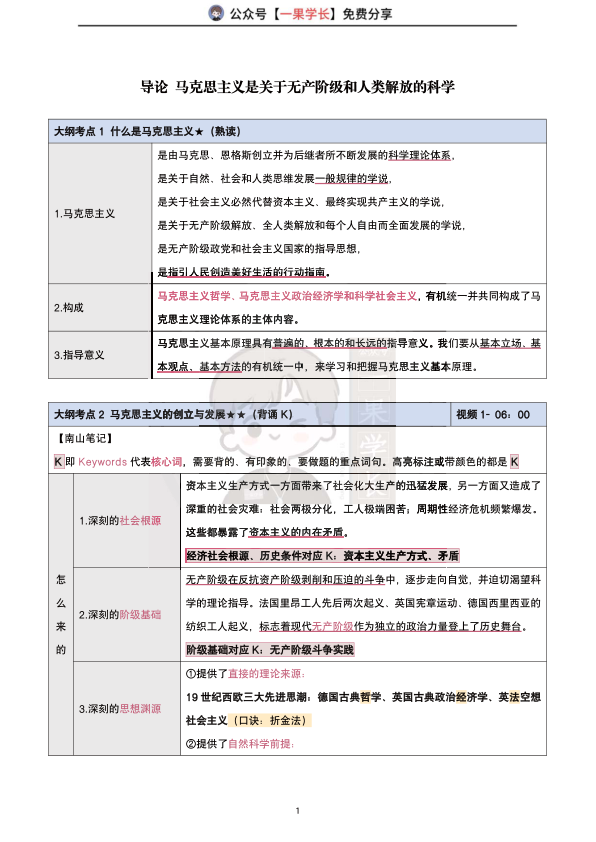 27考研腿姐强化班笔记:马原1-2(南山)