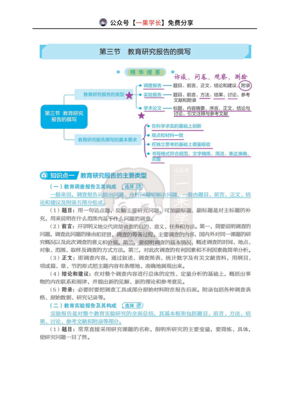 27考研丹丹311教研 教育研究报告的撰写