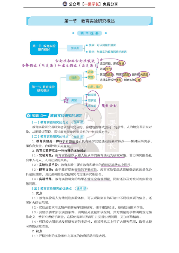 27考研丹丹311教研 教育实验研究概述