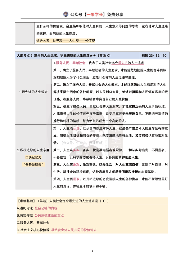 27考研腿姐强化班笔记：思修（第一章）