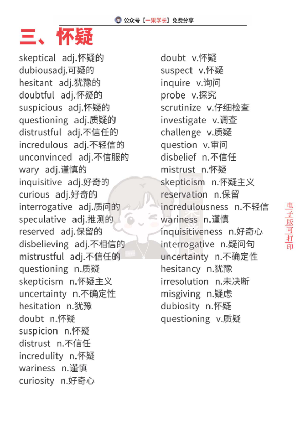 27考研阅读态度词