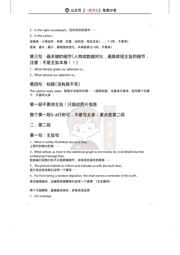 27考研英语大作文写作模版