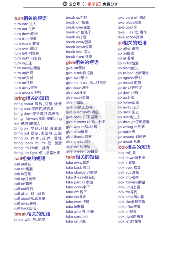 27考研完形填空必备短语
