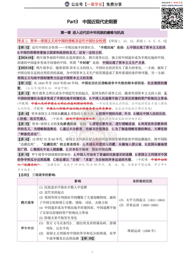 27考研研途可期肖1000题知识点精解：史纲