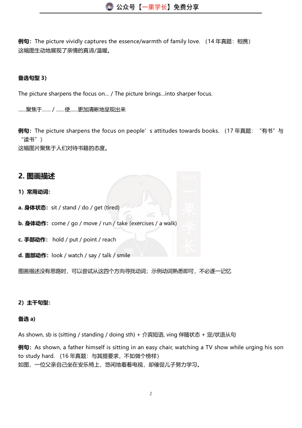 27考研英语图画作文模板