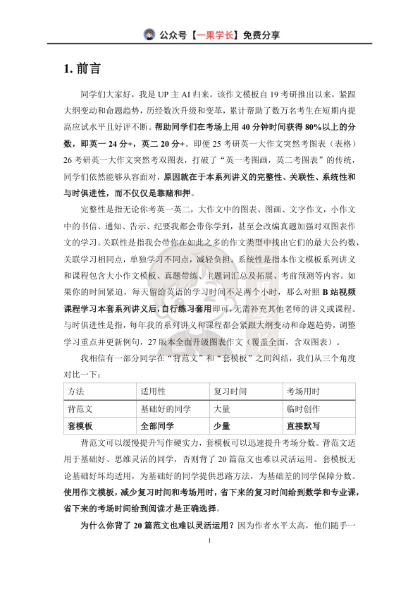 27考研英语大作文模板（AI归来）