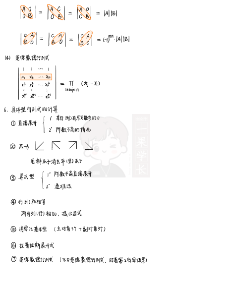 27考研高分笔记线代白底版(第一讲)