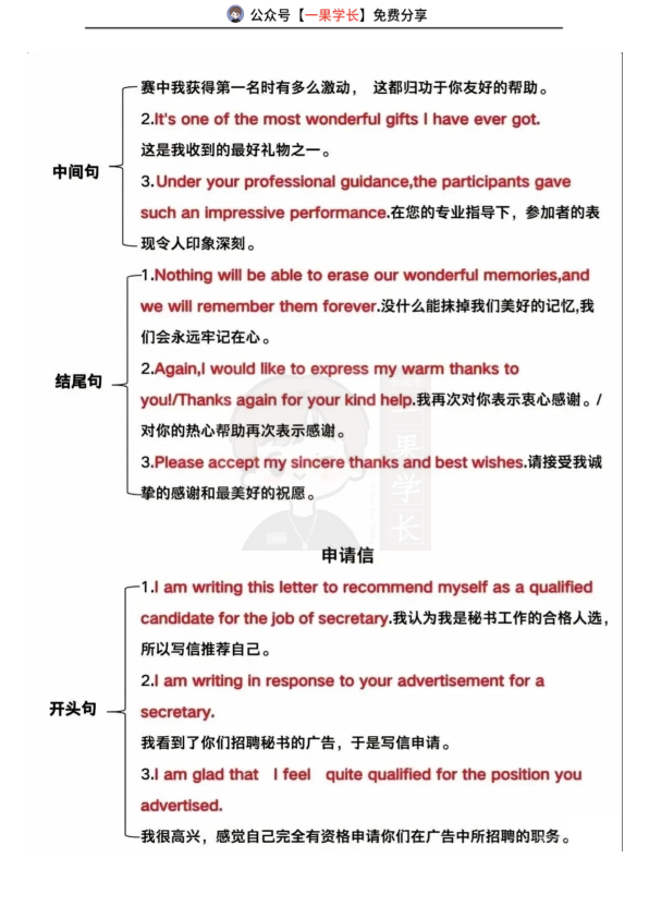 27考研英语作文万能句