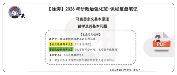 26考研马原哲学及其基本问题复盘笔记（徐涛）