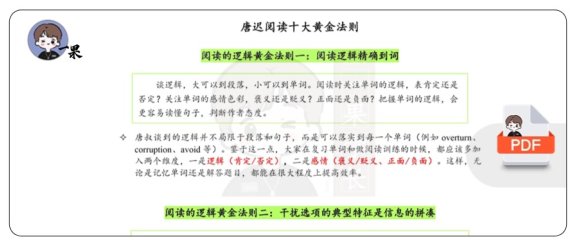 26考研阅读十大黄金法则（唐迟）
