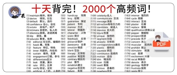 26考研高频词汇总2000词