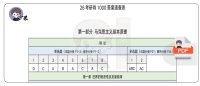 26考研肖1000题答案速查表(学长小谭)