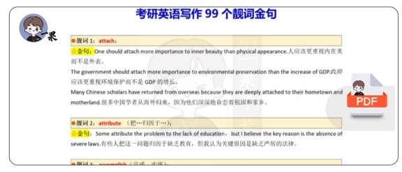 26考研写作靓词金句（王江涛）