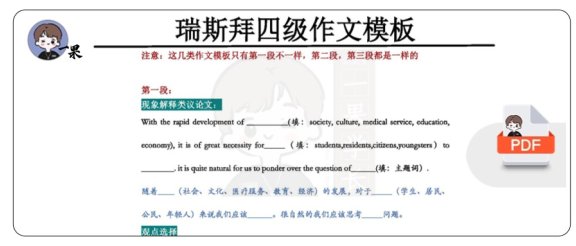 25四六级瑞斯拜四级作文模板