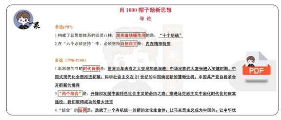 26考研肖1000帽子题新思想（空卡）