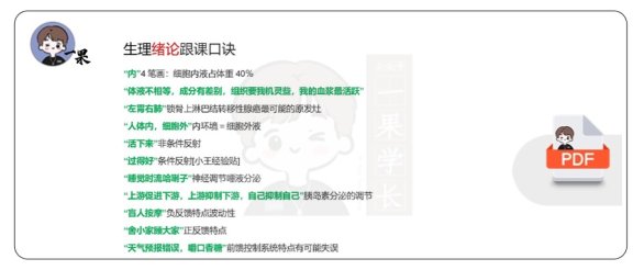 26考研西综xl生理跟课口诀汇总