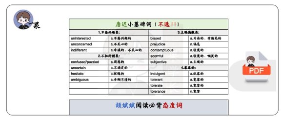 26考研唐迟小墓碑词+颉斌斌态度词（南山）