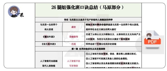26考研腿姐强化班记忆口诀总结
