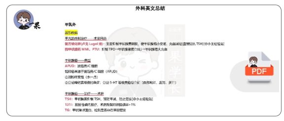 26考研西综外科各类总结汇总