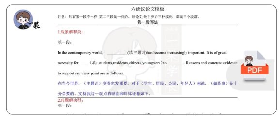 25四六级瑞思拜下半年六级作文模板