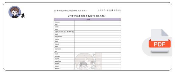 27考研斯基《红宝书》基础词（默写版）