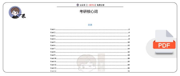 27考研小谭核心词