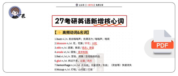 27考研核心词汇