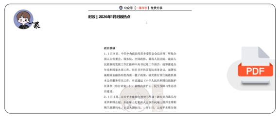 27考研2026年1月时政热点