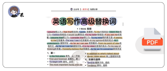 27考研写作高级替换词