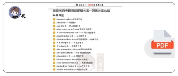 27考研柴荣A果B因词汇总结