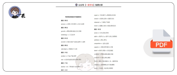27考研英语阅读高频词(上)