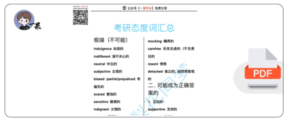 27考研英语态度词汇总