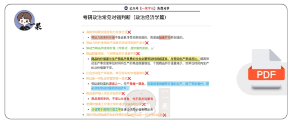 27考研政治常见对错判断(政治经济学篇)