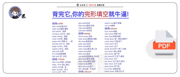27考研完形填空必备短语