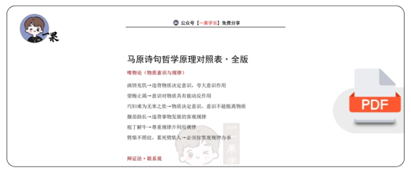 27考研马原诗句哲学原理对照表
