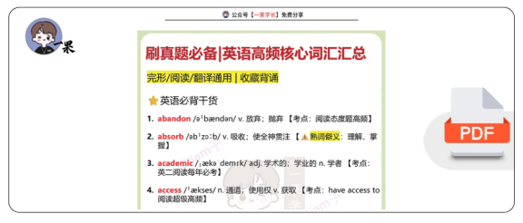 27考研英语高频核心词汇汇总