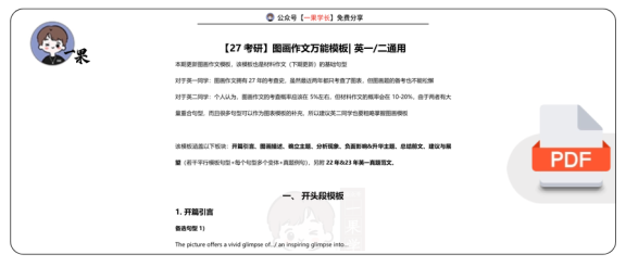 27考研英语图画作文模板