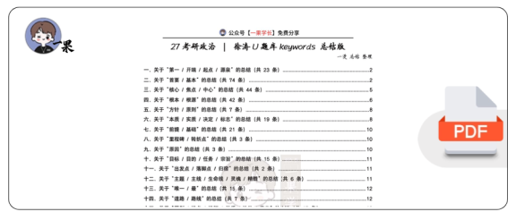 27考研政治XU涛U题库keywords