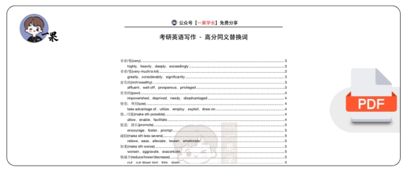 27考研写作高分同义替换词(小谭)