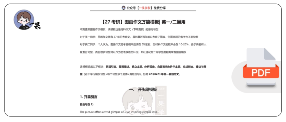 27考研英语图画作文模板（finoa)