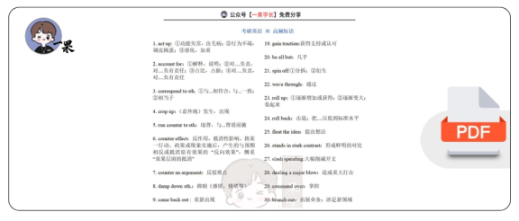 27考研英语高频短语