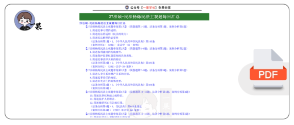 27考研民法杨烁民法主观题每日汇总
